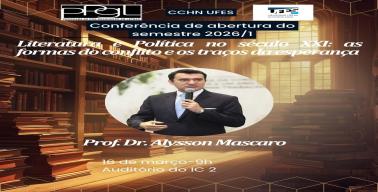 Mascaro. Abertura do semestre PPGL Ufes